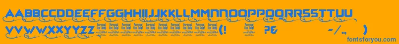 ZaggaPersonalUse Font – Blue Fonts on Orange Background