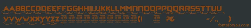 Fonte ZaggaPersonalUse – fontes marrons em um fundo preto