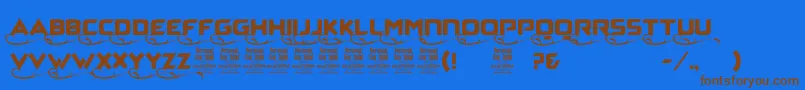 ZaggaPersonalUse Font – Brown Fonts on Blue Background