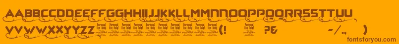 ZaggaPersonalUse Font – Brown Fonts on Orange Background