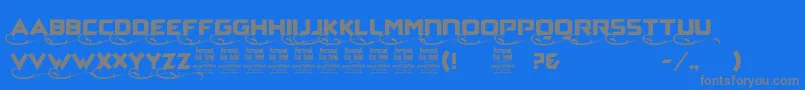 ZaggaPersonalUse Font – Gray Fonts on Blue Background