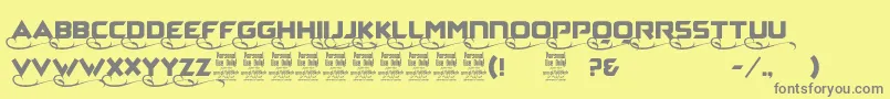 ZaggaPersonalUse Font – Gray Fonts on Yellow Background