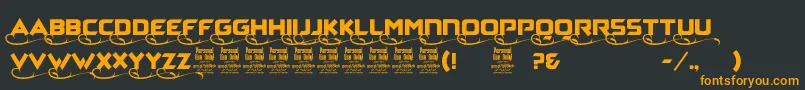 ZaggaPersonalUse Font – Orange Fonts on Black Background