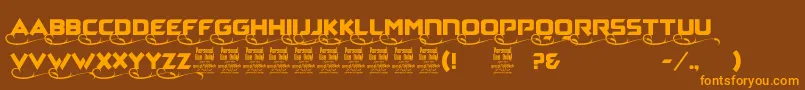 ZaggaPersonalUse Font – Orange Fonts on Brown Background