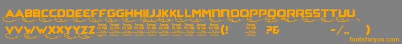 ZaggaPersonalUse-Schriftart – Orangefarbene Schriften auf grauem Hintergrund