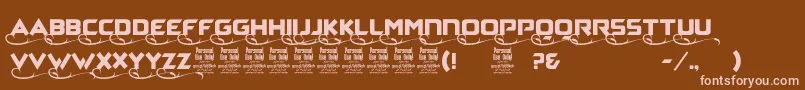 ZaggaPersonalUse Font – Pink Fonts on Brown Background