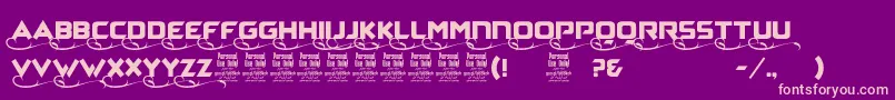 ZaggaPersonalUse Font – Pink Fonts on Purple Background