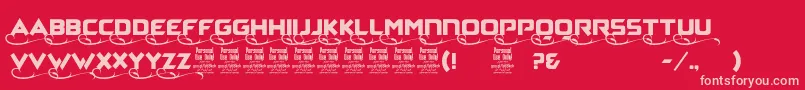 ZaggaPersonalUse Font – Pink Fonts on Red Background