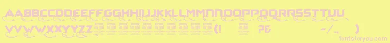ZaggaPersonalUse Font – Pink Fonts on Yellow Background