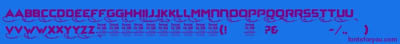 ZaggaPersonalUse Font – Purple Fonts on Blue Background