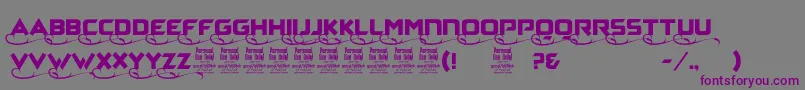 ZaggaPersonalUse Font – Purple Fonts on Gray Background