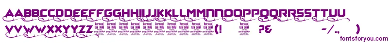 ZaggaPersonalUse Font – Purple Fonts on White Background