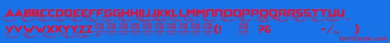 ZaggaPersonalUse Font – Red Fonts on Blue Background