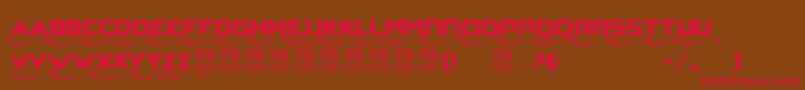 ZaggaPersonalUse Font – Red Fonts on Brown Background