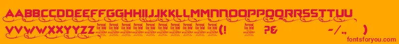 ZaggaPersonalUse Font – Red Fonts on Orange Background