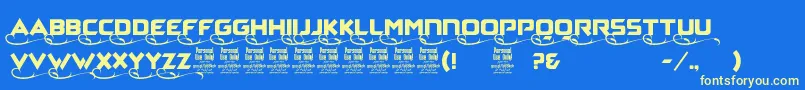 ZaggaPersonalUse Font – Yellow Fonts on Blue Background