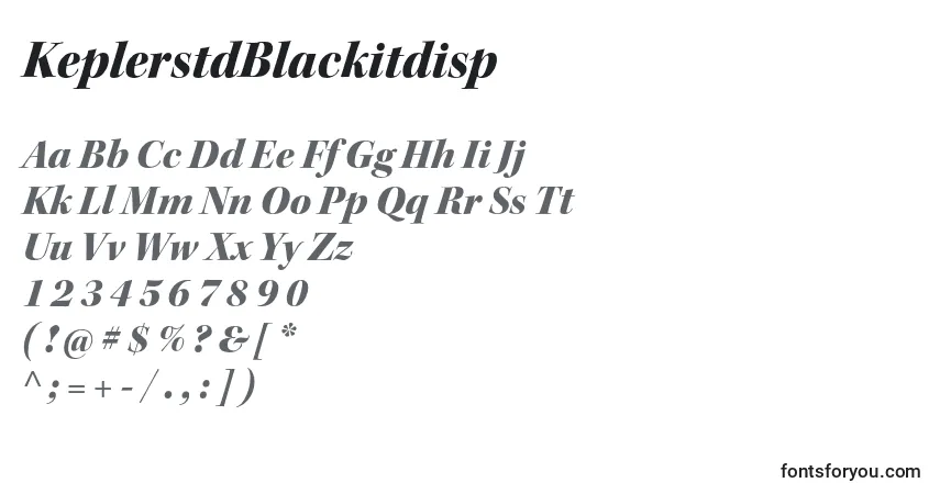 Police KeplerstdBlackitdisp - Alphabet, Chiffres, Caractères Spéciaux