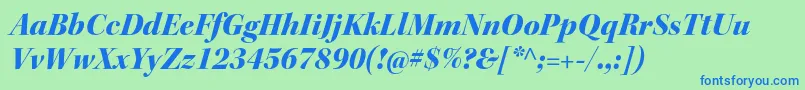 KeplerstdBlackitdisp Font – Blue Fonts on Green Background