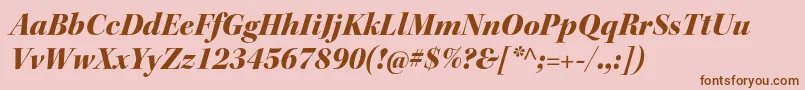 KeplerstdBlackitdisp Font – Brown Fonts on Pink Background