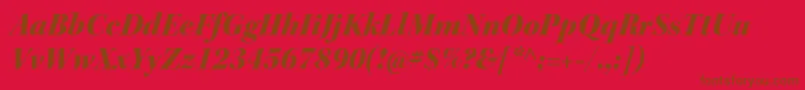 KeplerstdBlackitdisp Font – Brown Fonts on Red Background
