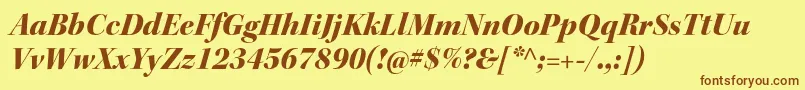 KeplerstdBlackitdisp Font – Brown Fonts on Yellow Background