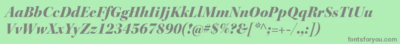KeplerstdBlackitdisp Font – Gray Fonts on Green Background