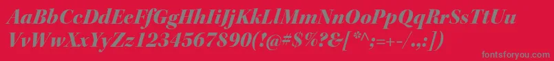 KeplerstdBlackitdisp Font – Gray Fonts on Red Background