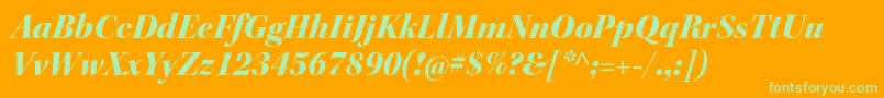 Шрифт KeplerstdBlackitdisp – зелёные шрифты на оранжевом фоне