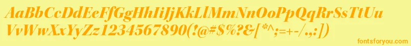 KeplerstdBlackitdisp Font – Orange Fonts on Yellow Background