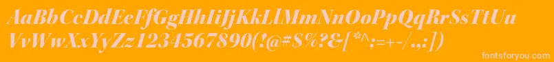 KeplerstdBlackitdisp Font – Pink Fonts on Orange Background