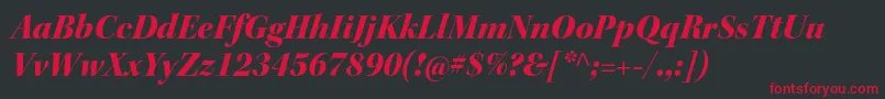 KeplerstdBlackitdisp Font – Red Fonts on Black Background