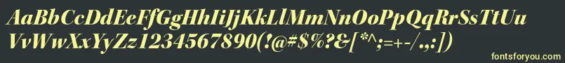 Шрифт KeplerstdBlackitdisp – жёлтые шрифты на чёрном фоне