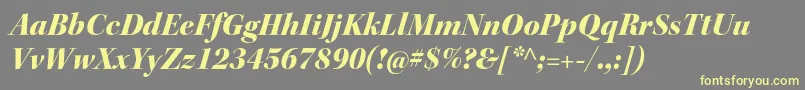 Шрифт KeplerstdBlackitdisp – жёлтые шрифты на сером фоне
