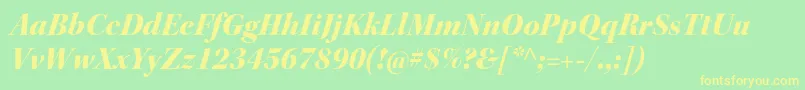 KeplerstdBlackitdisp Font – Yellow Fonts on Green Background