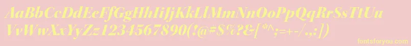 fuente KeplerstdBlackitdisp – Fuentes Amarillas Sobre Fondo Rosa