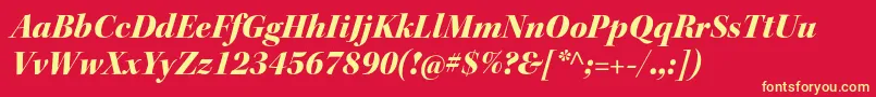 KeplerstdBlackitdisp Font – Yellow Fonts on Red Background