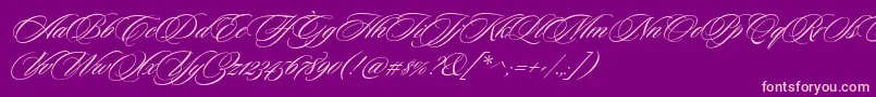 CeremoniousTwo Font – Pink Fonts on Purple Background