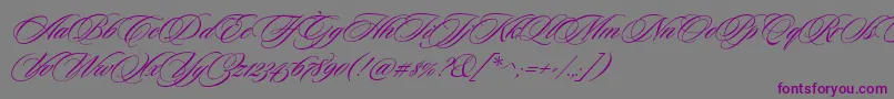 CeremoniousTwo Font – Purple Fonts on Gray Background