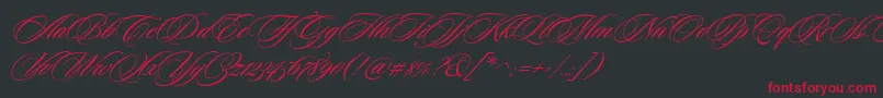 CeremoniousTwo Font – Red Fonts on Black Background