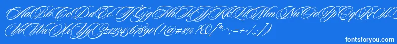 CeremoniousTwo Font – White Fonts on Blue Background