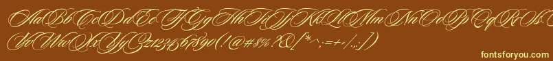 Шрифт CeremoniousTwo – жёлтые шрифты на коричневом фоне