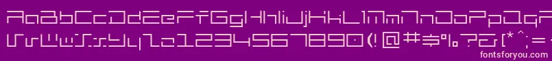 Minimalhard Font – Pink Fonts on Purple Background