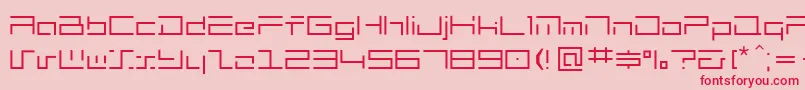 Minimalhard Font – Red Fonts on Pink Background