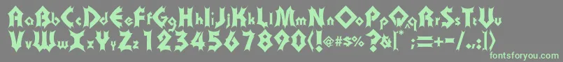 Transylvania Font – Green Fonts on Gray Background