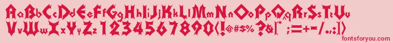 Transylvania Font – Red Fonts on Pink Background