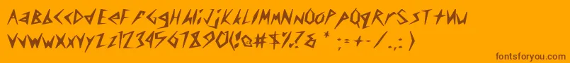 CuneifontLightBold Font – Brown Fonts on Orange Background