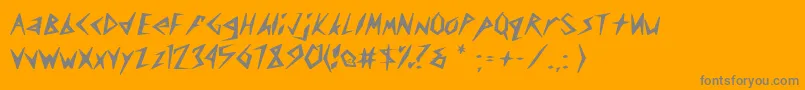 Weitere Informationen zur CuneifontLightBold-Schriftart CuneifontLightBold-Schriftart – Graue Schriften auf orangefarbenem Hintergrund