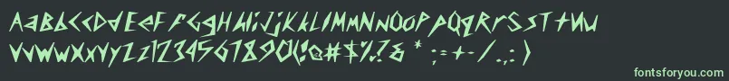 CuneifontLightBold Font – Green Fonts on Black Background