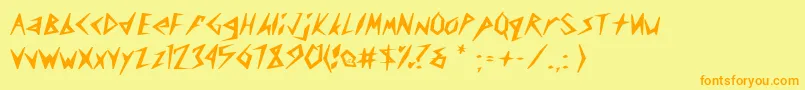 fuente CuneifontLightBold – Fuentes Naranjas Sobre Fondo Amarillo