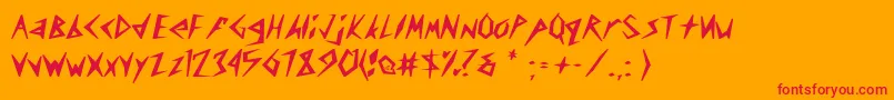 fuente CuneifontLightBold – Fuentes Rojas Sobre Fondo Naranja
